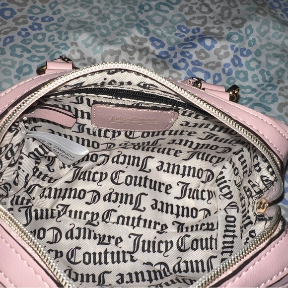 New Pink Juicy Couture Purse Dusty Blush Satchel Barrel Bag - Picture 2 of 3